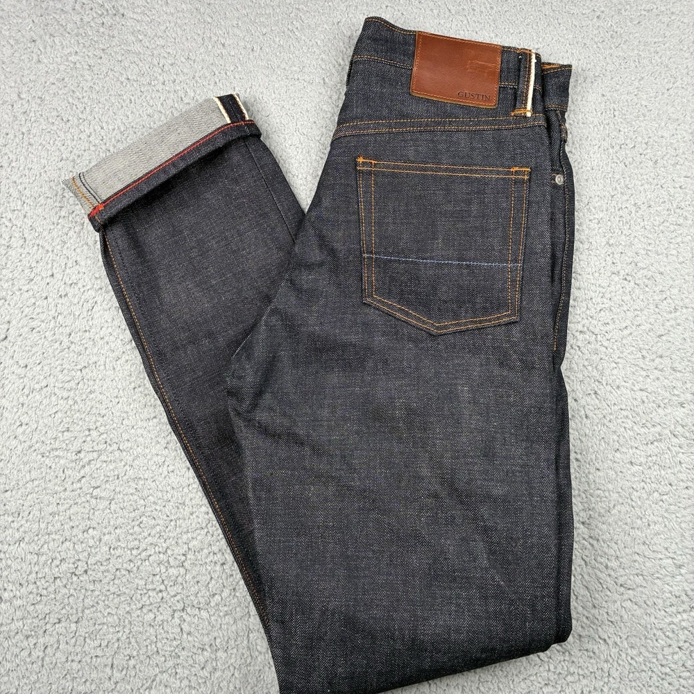 Gustin #75 Okayama Standard Jeans Men's 30 Japanese Selvedge Denim Straight Fit
